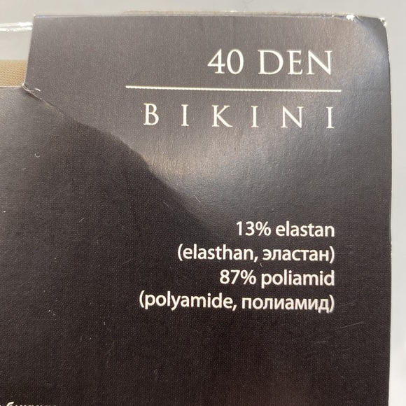 Mona Valentine 40 Bikini Woman’s Tights with Decorative Bikini Part Size 3-M - Picture 8 of 11